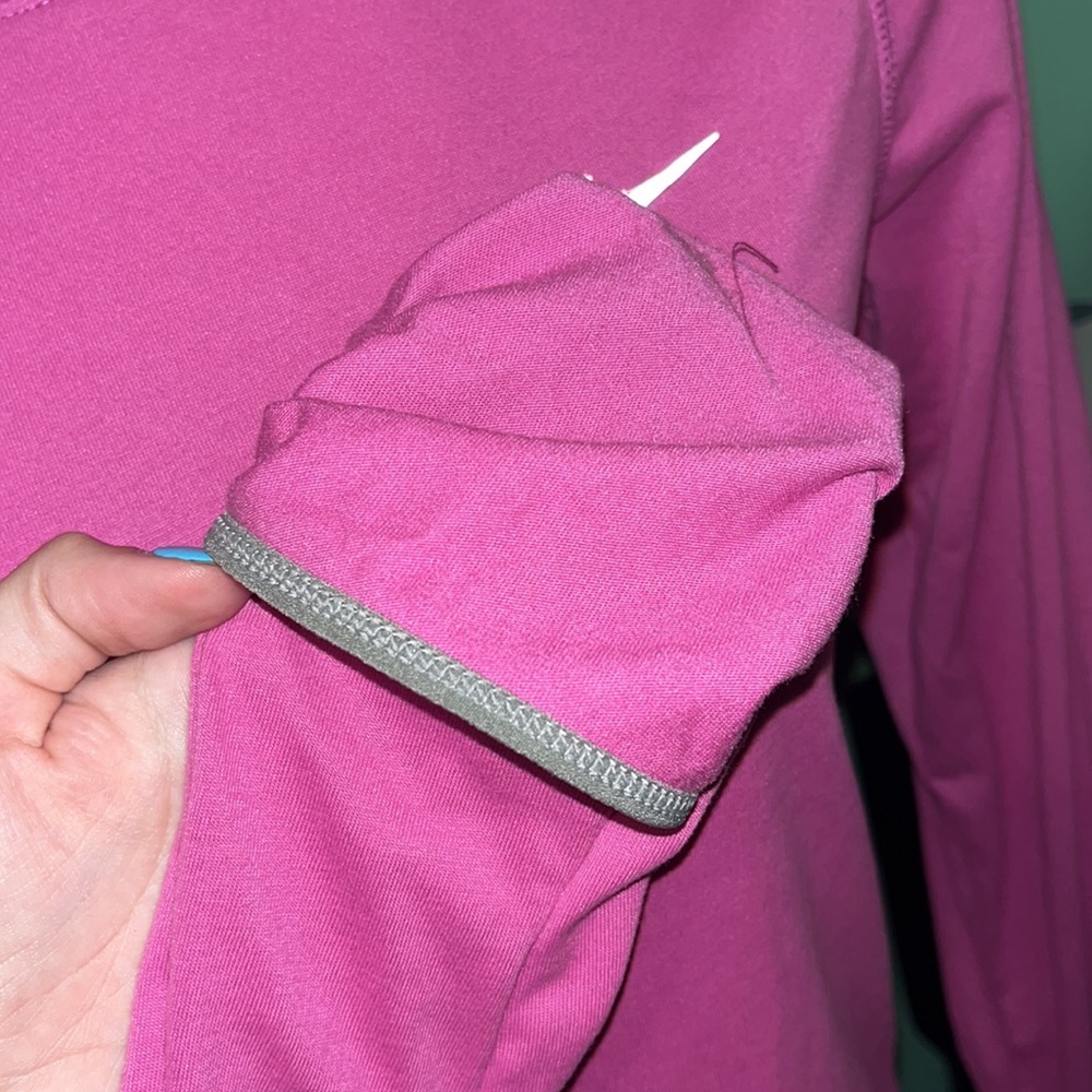 pink Nike dri fit running hoodie - Picture 3 of 4